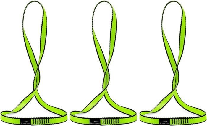 18MM Nylon Climbing Sling Runner 23KN CE2008/EN566 Rock Climbing Webbing Straps for Outdoor Climbing, Rappelling, Swing, Yoga Hammock etc