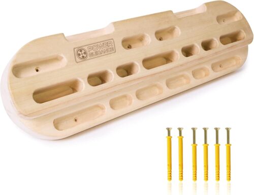 POWER GUIDANCE Rock Climbing Hangboard Wooden Hand Grip Strengthener Forearm Exerciser for Climbers Athletes