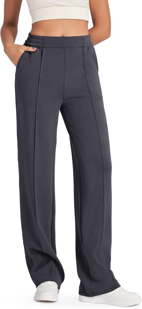 G4Free Smoofit Modal Soft Women Wide Leg Sweatpants with Pockets Yoga Pants Casual Lounge Trousers Petite/Regular/Tall