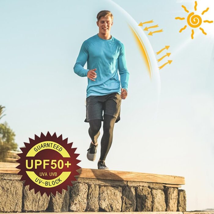 Willit Men's Sun Shirts UPF 50+ Rash Guard Long Sleeve Sun Protection Hoodie SPF UV Fishing Lightweight Athletic Running - Image 4