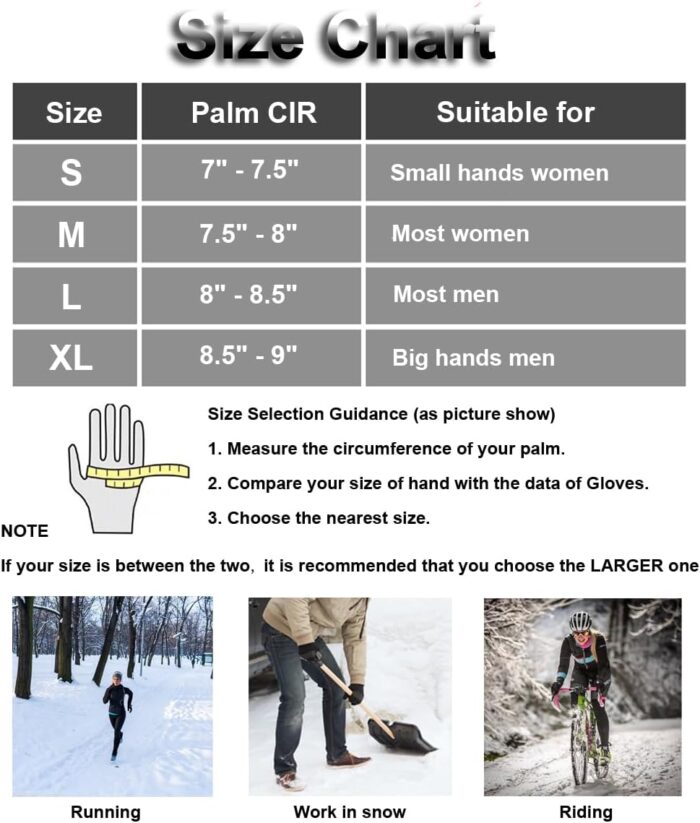Winter Gloves for Men & Women - Touch Screen, Warm & Waterproof, Running, Cycling & Driving Gloves - Image 7
