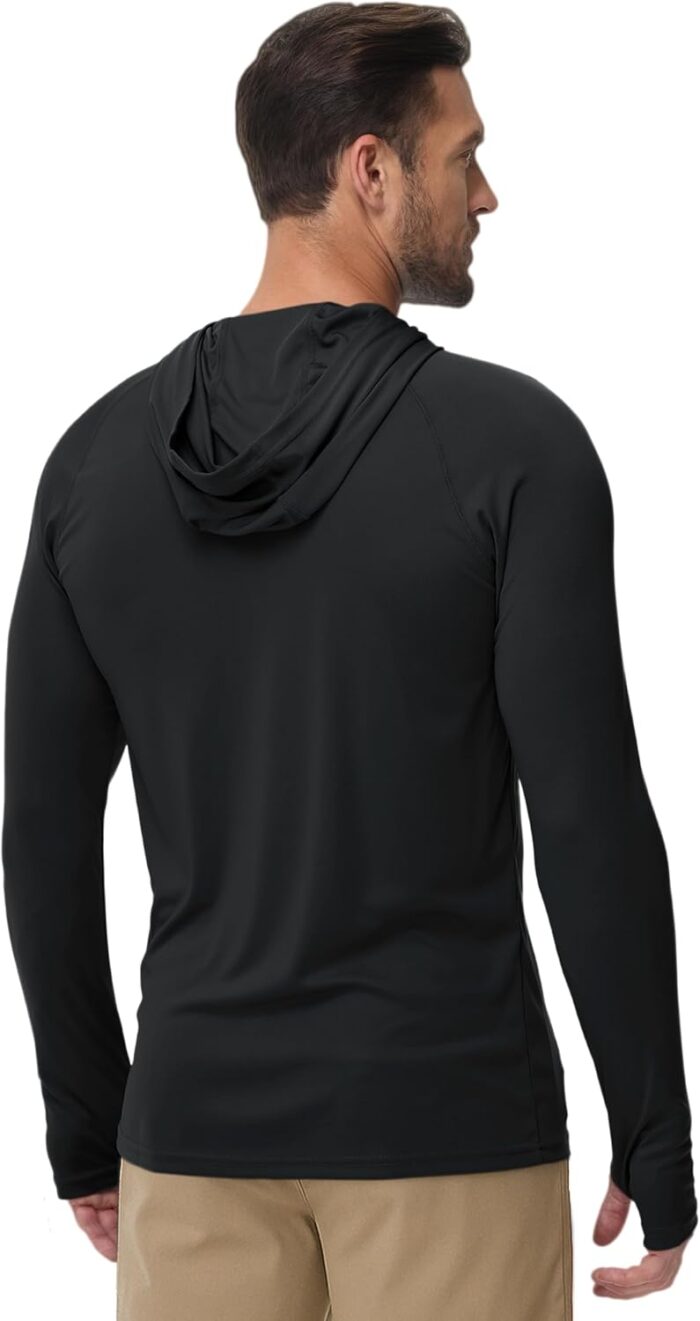 Boladeci Men's UPF 50+ Sun Protection Lightweight Hoodie Shirts Long Sleeve Fishing Shirts SPF UV Hiking Swim - Image 3