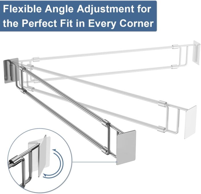 Rv Adjustable Refrigerator Tension rods Bars 12.5-22.3" | Essential Rv Camper Fridge Accessories & Cabinet Tension Rods Bars, Camper & Travel Trailer Accessories | Stainless Steel (2 Pack) - Image 6