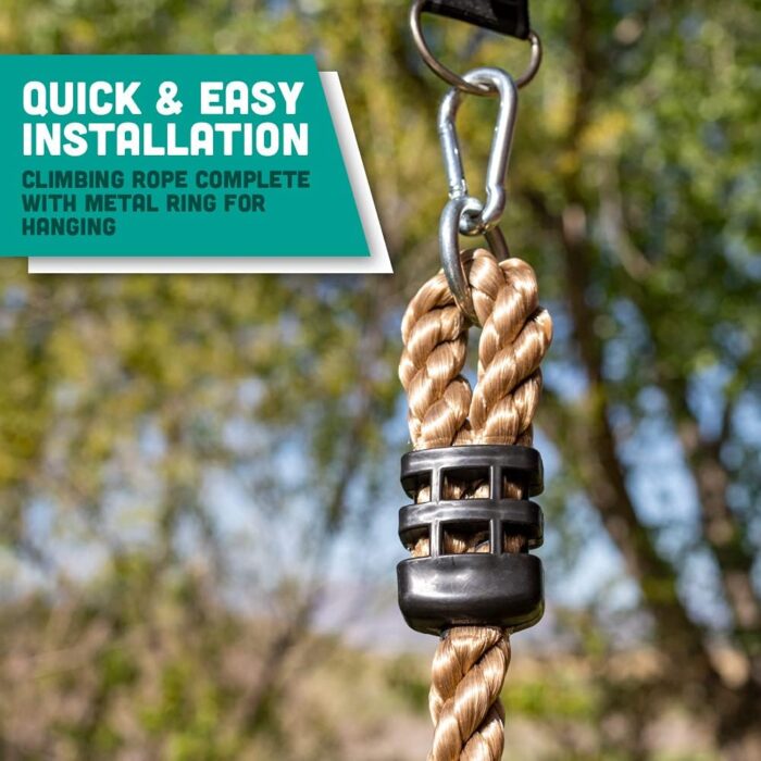 Squirrel Products 6.5 ft Climbing Rope with Platforms - Swing Set Accessories - Additions & Replacements for Active Outdoor Play Equipment - Image 5