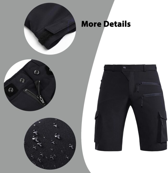 Men's Mountain Bike Shorts Stretch Hiking Cargo Shorts Quick Dry with Zipper Pocket for Bicycle Cycling Casual Golf - Image 5
