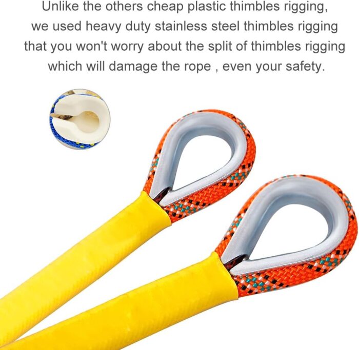 X XBEN Outdoor Climbing Rope 10M(32ft) 20M(64ft) 30M(96ft) 50M(160ft) 70M(230ft) 152M(500FT) 352M(1000FT) Static Rock Climbing Rope for Escape Rope Ice Climbing Equipment Fire Rescue Parachute - Image 3