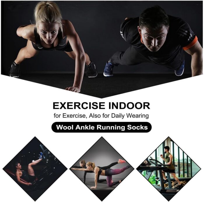 Busy Socks Merino Wool Compression Support Ankle Running Hiking Socks for Men Women, Soft Thick Cushion Tab Socks 3/6 Pairs - Image 5