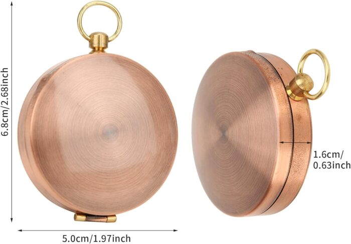 Metal Compass Pocket Watch Compass Portable Flip Compass with Hanging Loop Suitable for Camping Hiking and Boating - Image 4