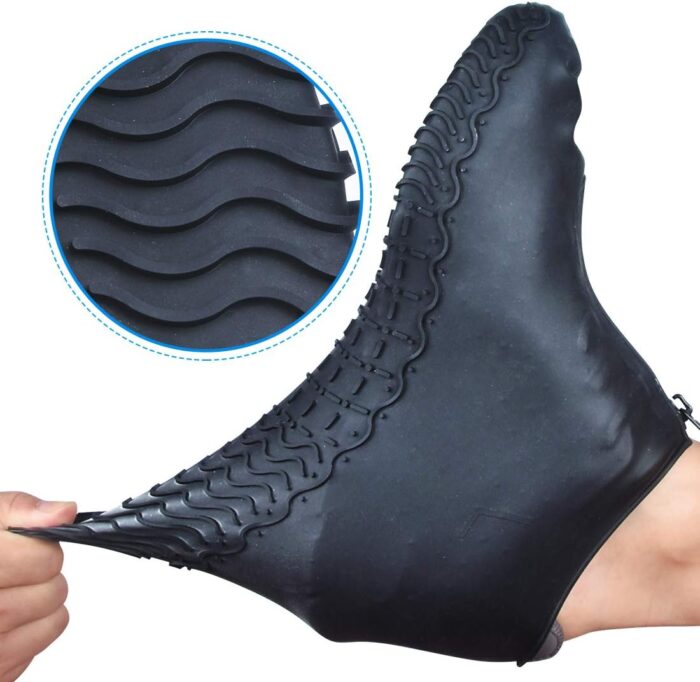 Shoe Covers Waterproof Reusable Foldable Not-Slip Rain Shoe Covers with Zipper,Shoe Protectors Overshoes Rain Galoshes for Kids Men and Women - Image 4