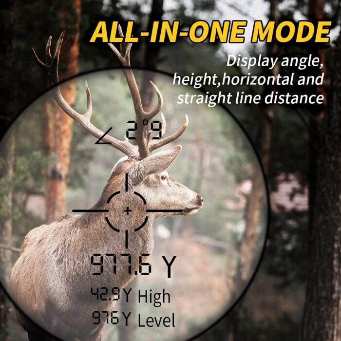 Hunting Laser Rangefinder with Rechargeable Battery 1000 Yards Hunting Range Finder with Target Acquisition Technology Easy-to-Use Clear Accurate Rangefinders for Hunters - Image 3