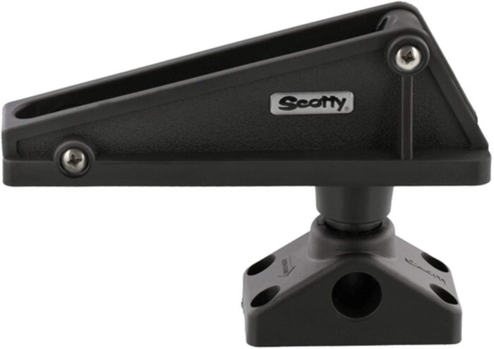 Scotty #276 Anchor Lock w/ #241 Side Deck Mount, Black - Image 2