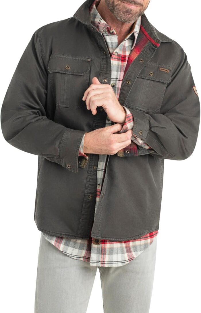 Legendary Whitetails Journeyman Shirt Jacket Flannel Lined Shacket for Men Water-Resistant Coat Rugged Fall Clothing - Image 4