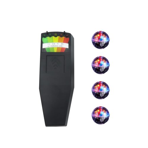 Ghost Hunting Equipment Kit, Include 1 pc Emf Meter and 4 pcs Motion Light up Cat Balls；Paranormal Equipment (Ghost Hunting Equipment Kit)