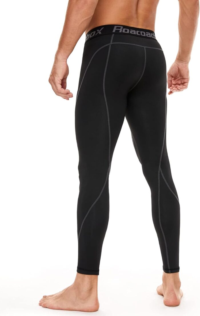 Roadbox 1, 2 or 3 Pack Men's Compression Pants Athletic Base Layer Cycling Tights Leggings for Running Yoga Basketball - Image 2