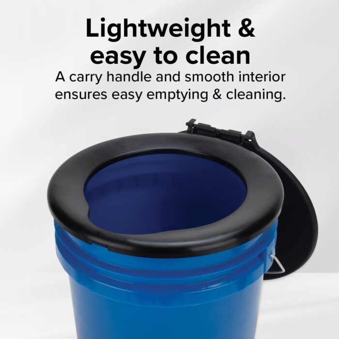 Camco Portable Toilet Bucket - Features 3 Bag Liners for Easy Clean Up & Attached Carry Handle - Includes Seat and Lid Attachment (41549) - Image 4