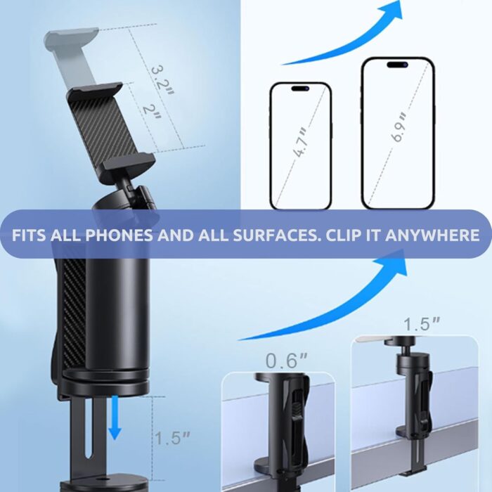 2 Pack Airplane Phone Holder Travel Essentials Accessories Cruise car Mount Cell Stand air Plane Table Aircraft front Desk Flight Vacation foldable mini Size Universal Hands Free for iPhone / Samsung - Image 5