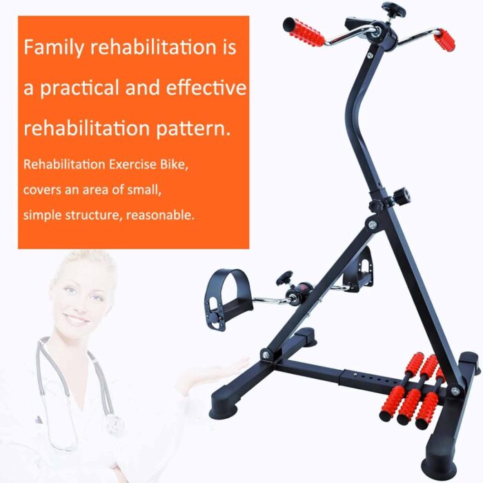 Pedal Exerciser Bike Hand Arm Leg and Knee Peddler Adjustable Fitness Equipment for Seniors, Elderly Home Dual Pedal Exercise Bike for Total Body - Great Gift for Elderly Rehab - Image 5