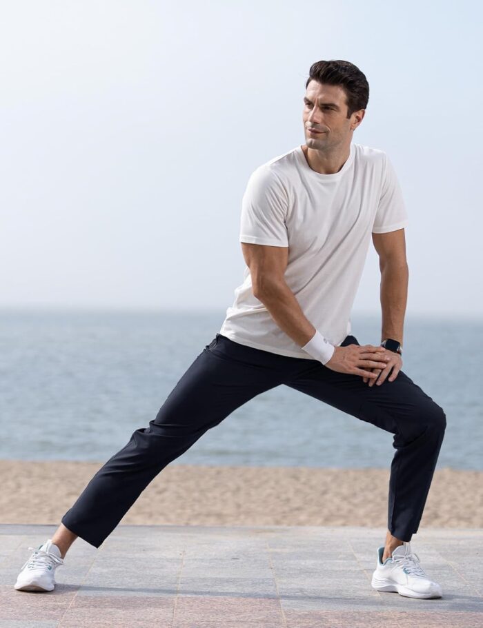 TBMPOY Men's Lightweight Hiking Travel Pants Breathable Athletic Fishing Active Joggers Zipper Pockets - Image 6