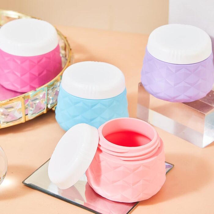 Travel Size Containers for Toiletries, TSA Approved Travel Size Toiletries Silicone Cosmetic Cream Jars, Leak-Proof Refillable Containers W/Clear Bag (VIBRANT, 3OZ) - Image 6