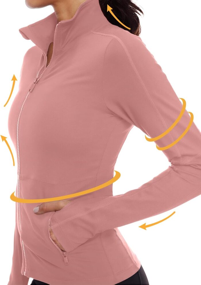 VUTRU Women's Workout Yoga Jacket Full Zip Running Track Jacket - Image 2