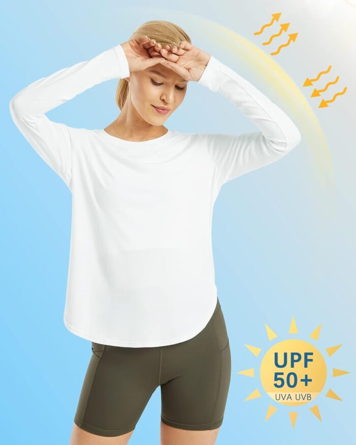 G4Free Women's UPF 50+ UV Shirts Long Sleeve Workout Sun Shirt Outdoor Gym Hiking Tops Quick Dry Lightweight - Image 2