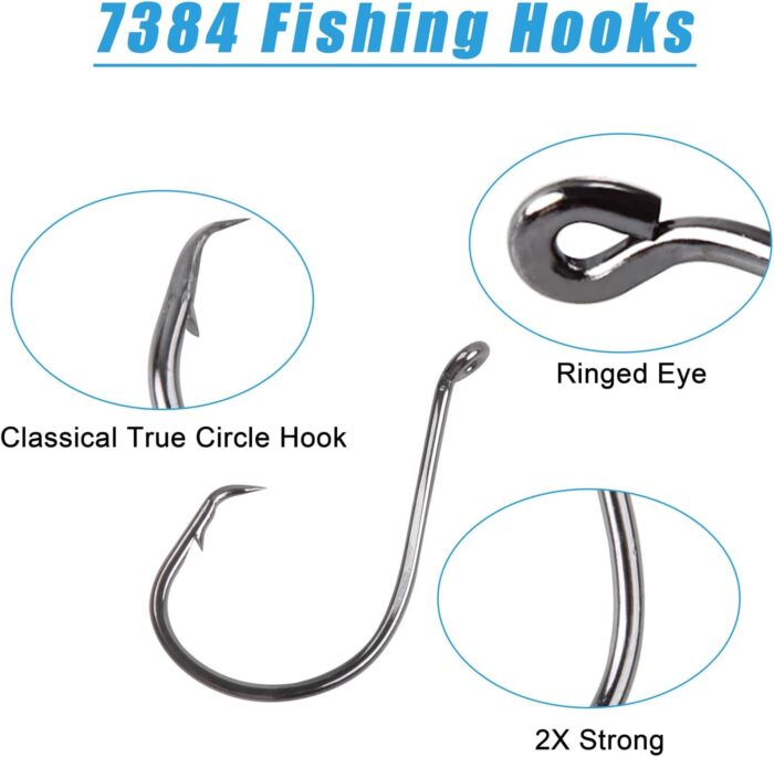 Fishing Hooks Sinkers Snap Swivels Assortment 150pcs Fishing Terminal Tackle Kit Baitholder Octopus Circle Hooks Sinkers Assortment Fishing Accessories - Image 4