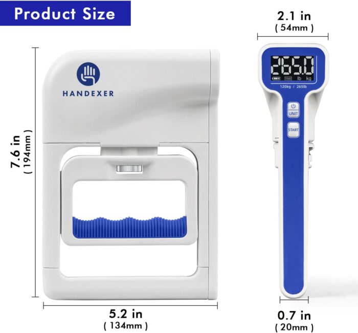 Grip Strength Tester 265lb/120kg, Digital Hand Dynamometer FDA Registered with Backlit LCD for Grip Strength Testing and Training - Image 7