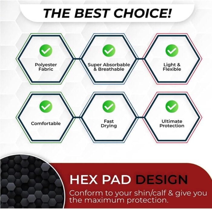 Soccer Shin Guards for Kids Youth - Protective Soccer Gear for Boys, Girls - Adults Men Women Compression Sleeve - Football, Boxing - Image 6