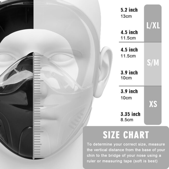 ANSUN Snorkel Mask Full Face, Snorkeling Gear for Adults with Safety Breathing System and Dry Top System, 180° Panoramic View Snorkeling Mask with Silicone Anti-Fog Anti-Leak - Image 4