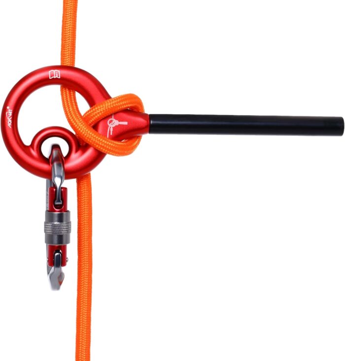 9 Rescue Figure, Upgrade 8 Descender Climbing Gear Downhill Equipment Easy Operation Rigging Plate Aluminum Alloy Rigging Plate for Rock Climbing Belaying and Rappeling Device - Image 4