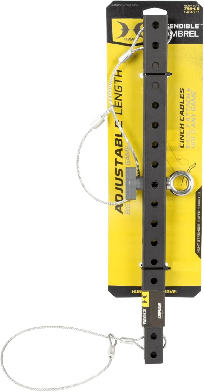 Hawk Xtendible Hunting Portable Compact Adjustable Length 16" - 25" Easy to Hang No-Cutting Cinch Gambrel | Holds Up to 450 Lbs - Image 3