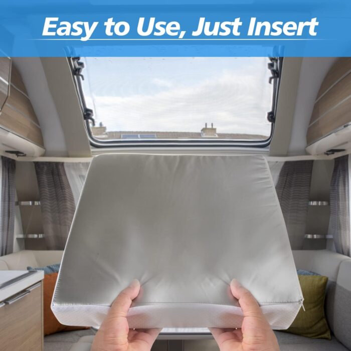 Safoner Waterproof RV Vent Insulator and Skylight Cover with Reflective Surface, Fits Standard RV Vents- 14x14 Inch (1 Pack) - Image 5