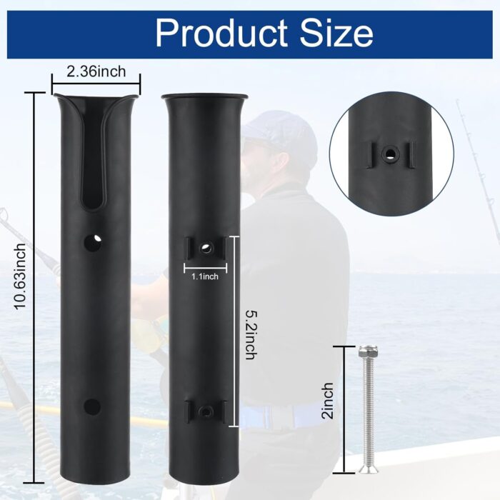 Fishing Rod Holders Boat Rod Holders with Screws Plastic Tube Pole Holders Bracket for Boat Kayak Garage Cooler Trailer Portable - Image 4