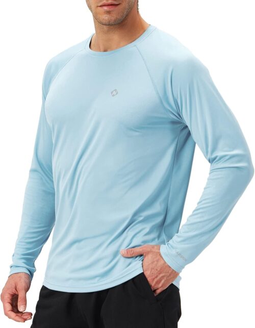 NAVISKIN Men's Rash Guard Shirts Swim Shirts UPF 50+ UV Sun Protection Long Sleeve Shirts Lightweight Quick Dry