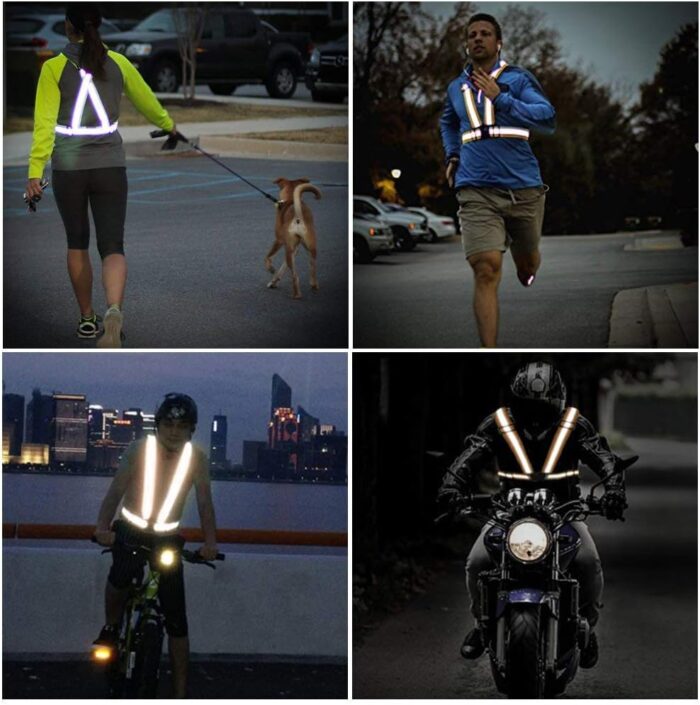 Reflective Vest Running Gear, 2Pack High Visible Safety VES for Cycling Jogging Running Walking, Adjustable for Men Women Kids - Image 6