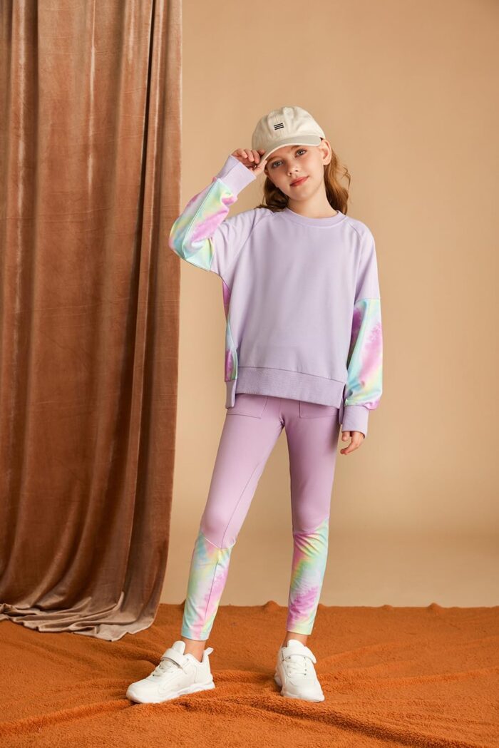 GRACE KARIN Girls Clothes Sweatshirt for Teen Girls Fashion Outfits Sweapants Leggings Tracksuit Clothing Set Size 5-14 - Image 7