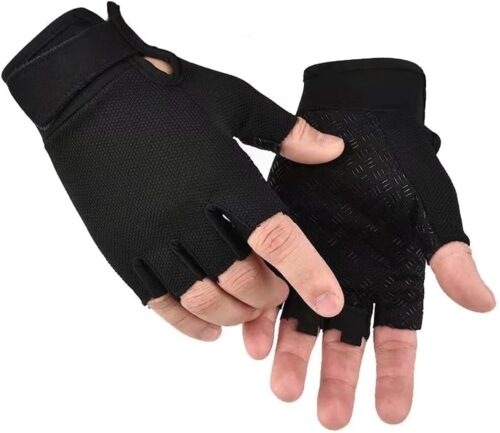Fingerless Gloves - Tactical & Biking Gloves for Men & Women, Ideal for Airsoft, Fishing & Training