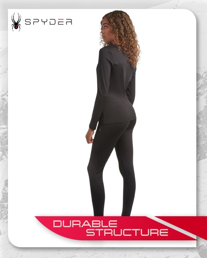 Spyder Women's Thermal Underwear Set - 2 Piece Brushed Back Fleece Lined Long Johns Base Layer Set for Women (Sizes: S-XL) - Image 2