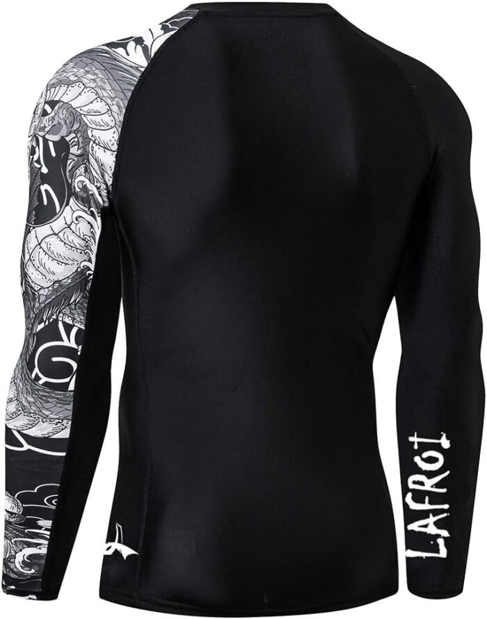LAFROI Men's Long Sleeve UPF 50+ Baselayer Skins Performance Fit Compression Rash Guard-CLYYB - Image 4