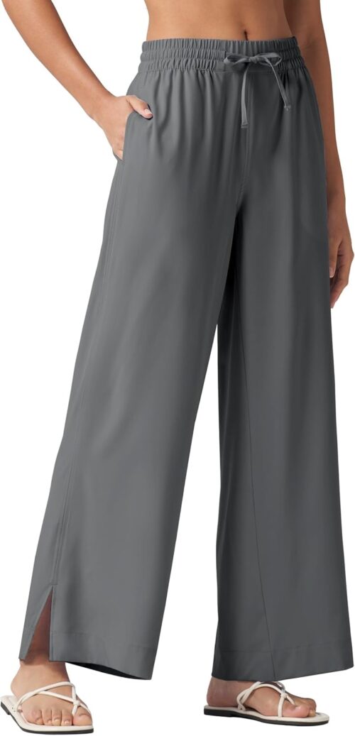 Willit Women's Wide Leg Pants Swim Beach Pants UPF 50+ Lightweight Travel Quick Dry Sun Protective 29" 31"