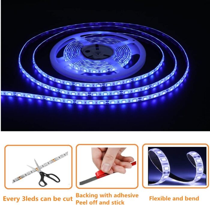 LED Boat Strip Lights, 32.8FT Marine Pontoon Led Lights, Waterproof Boat Interior Light, Under Gunnel Lights, Boat Deck Light, Night Fishing Lights, Good for Pontoon Bass Fishing Yacht Kayak (Blue) - Image 4