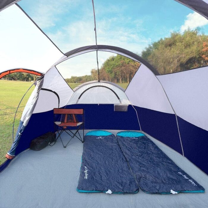 CAMPROS CP Tent 8 Person Camping Tents, Weather Resistant Family Tent, 5 Large Mesh Windows, Double Layer, Divided Curtain for Separated Room, Portable with Carry Bag - Image 6
