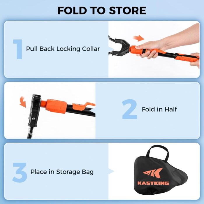 KastKing Titanet Fishing Net, Durable Aluminum Handle, Non-Slip Hi-vis Grip, Compact Storage Bag & Lanyard, Ideal for Kayak & Wading Fishing, Two Net Options - Image 7