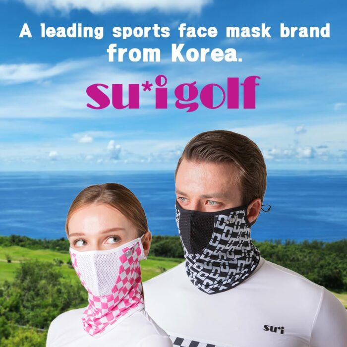 KOREA (Type B) UV Sun Protection Balaclava Half Face Mask - For Golf, Hiking, Running, Cycling & Outdoor Sports - Image 2