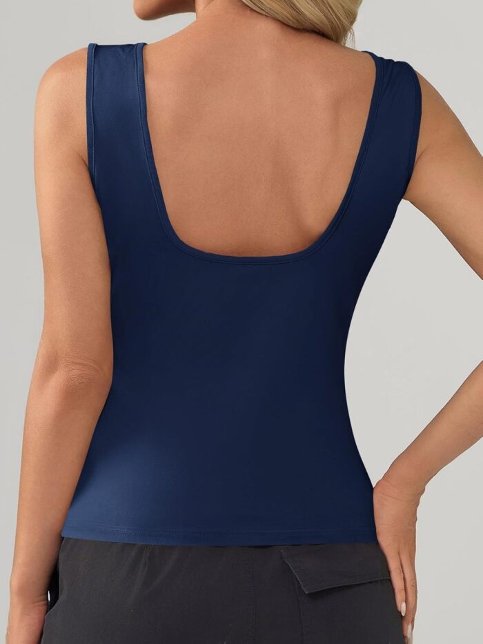Imily Bela Womens Going Out Casual Tank Tops 2025 Trendy Summer Basic Sleeveless Backless T Shirts Cute Slim Fit Y2K Tee - Image 4