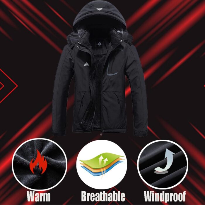 MOERDENG Women's Waterproof Ski Jacket Warm Winter Coat Outdoor Windbreaker Hiking Snowboarding Jacket - Image 5