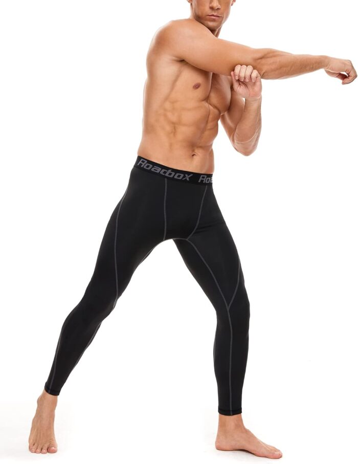 Roadbox 1, 2 or 3 Pack Men's Compression Pants Athletic Base Layer Cycling Tights Leggings for Running Yoga Basketball - Image 7
