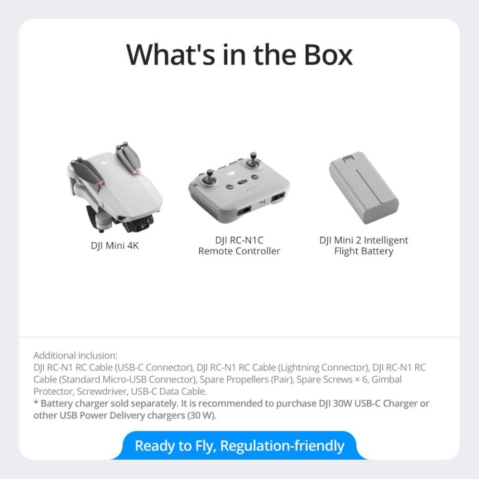 DJI Mini 4K, Drone with 4K UHD Camera for Adults, Under 249 g, 3-Axis Gimbal Stabilization, 10km Video Transmission, Auto Return, Wind Resistance, 1 Battery for 31-Min Max Flight Time, Intelligent Flight - Image 7