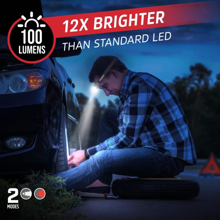 Energizer Universal+ LED Headlamp (2-Pack), IPX4 Water Resistant Headlamps, Bright Head Light for Outdoors, Camping, Running, Storm, Survival LED Light for Emergencies (Batteries Included) - Image 3