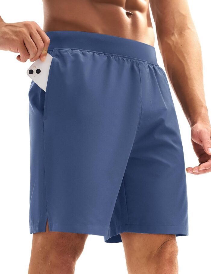 MAGCOMSEN Men's Athletic Running Shorts 8" Quick Dry Lightweight Workout Gym Sports Hiking Shorts UPF 50+ with 3 Pockets - Image 4